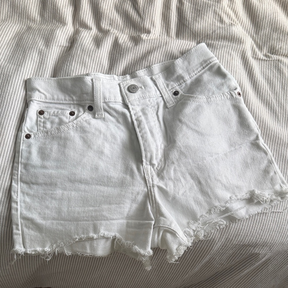 Levi's White Denim Jean Shorts